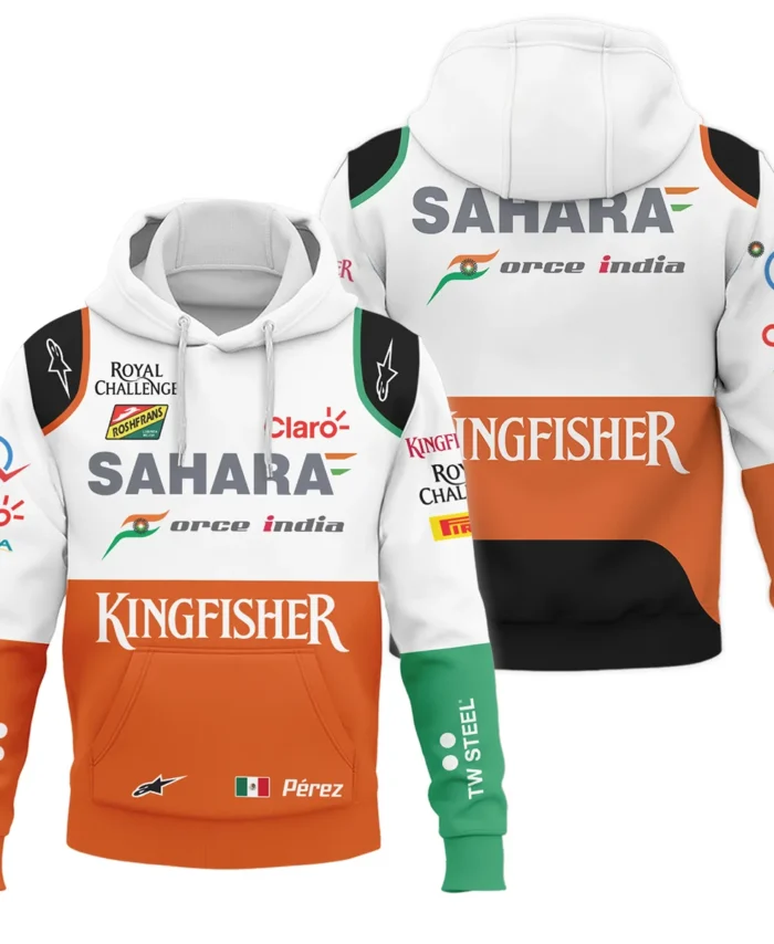 2014 Sergio Perez Racing Suit Force India F1 Hoodie BLVASP170925A8HD