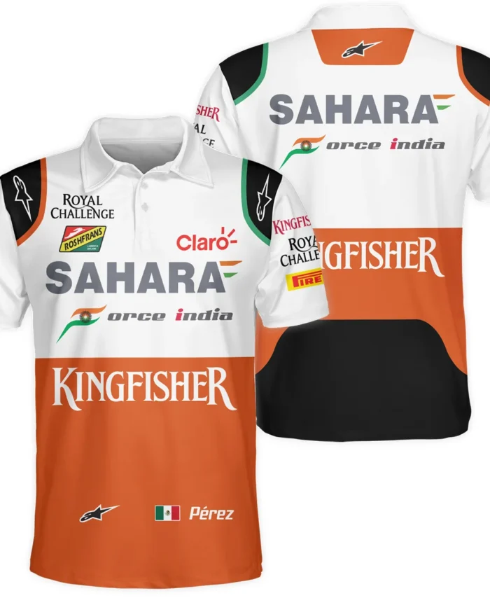 2014 Sergio Perez Racing Suit Force India F1 Polo Shirt BLVASP170925A8PL