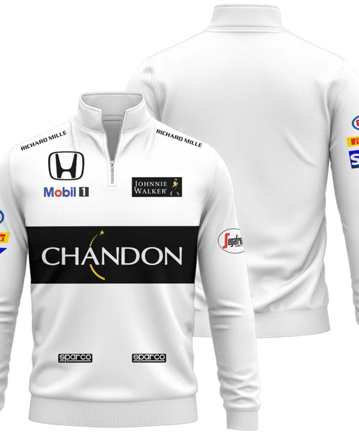 2015 Fernando Alonso Racing Suit McLaren F1 Quarter-Zip Sweatshirt BLVAFA030925A2QZS