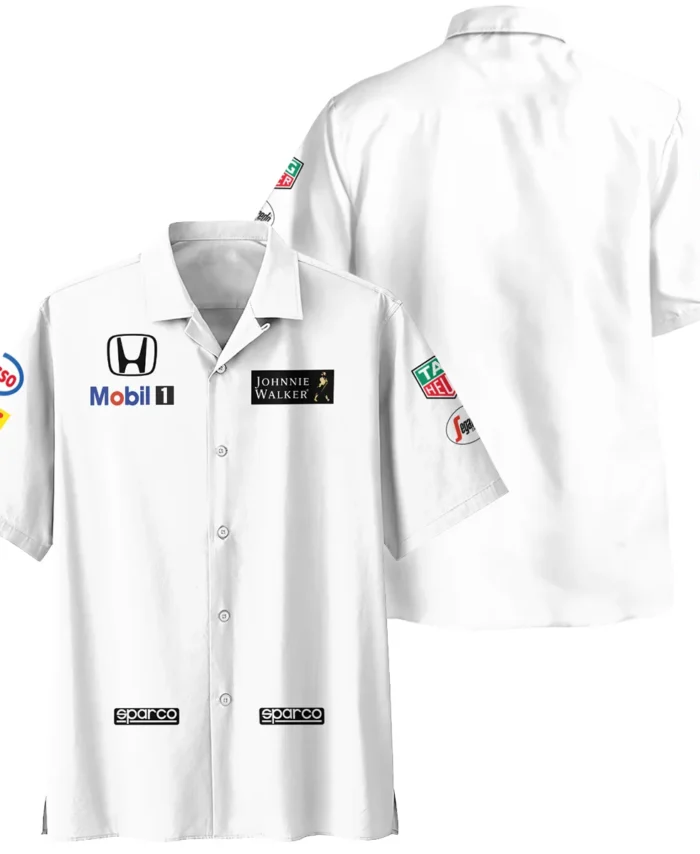 2015 Jenson Button Racing Suit McLaren F1 Hawaiian Shirt BLVAJB010925A6HW