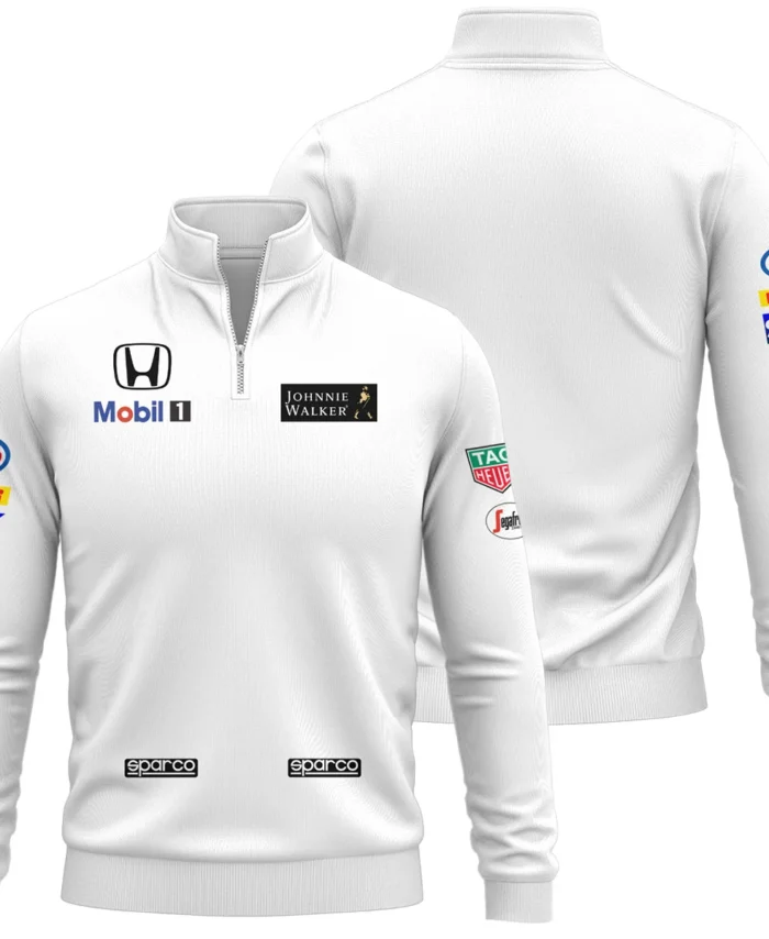 2015 Jenson Button Racing Suit McLaren F1 Quarter-Zip Sweatshirt BLVAJB010925A6QZS