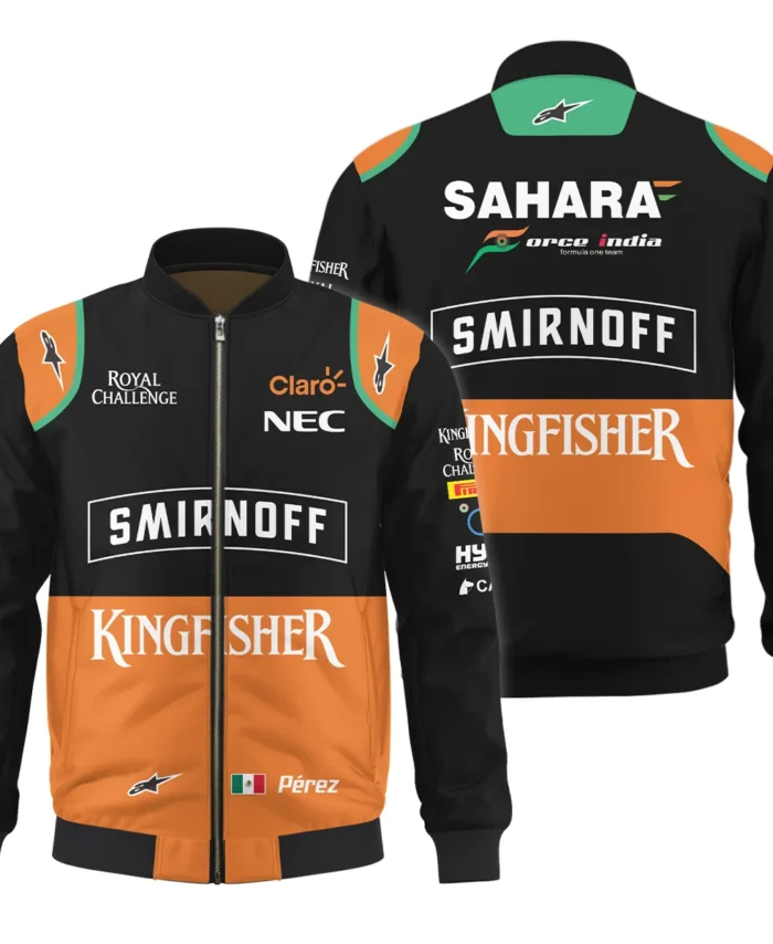2015 Sergio Perez Racing Suit Force India F1 Bomber BLVASP170925A7BB