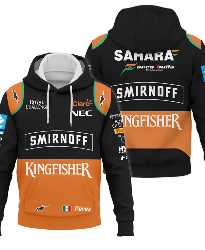 2015 Sergio Perez Racing Suit Force India F1 Hoodie BLVASP170925A7HD