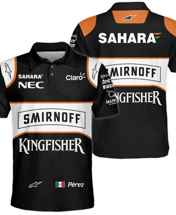 2016 Sergio Perez Racing Suit Force India F1 Polo Shirt BLVASP170925A6PL
