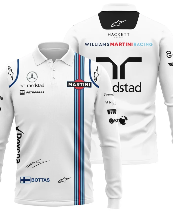 2016 Valtteri Bottas Racing Suit Williams F1 Long Polo Shirt BLVAVB130925A3LPL
