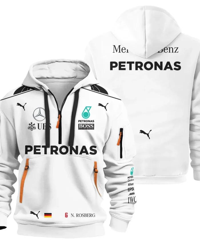 2016 WDC Nico Rosberg Racing Suit Mercedes F1 Hoodie Half Zip BLVANR281125A1HDF