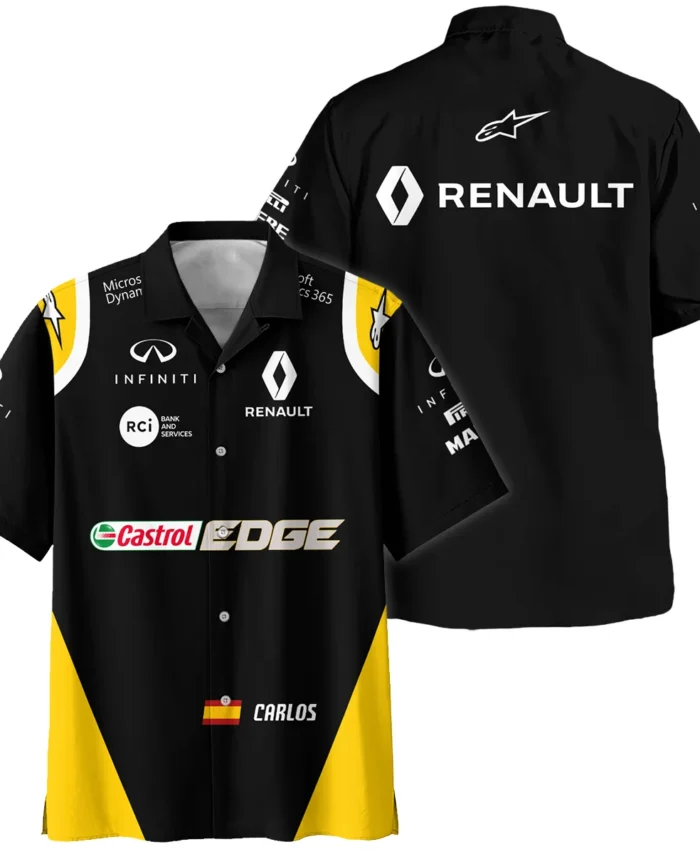 2017 Carlos Sainz Racing Suit Renault F1 Hawaiian Shirt BLVACS190825A2HW