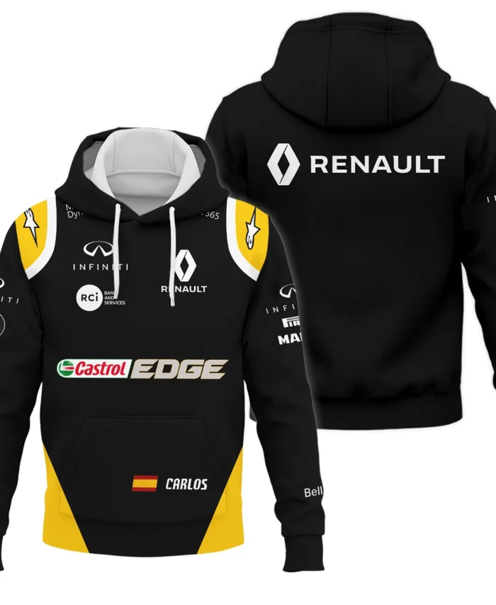 2017 Carlos Sainz Racing Suit Renault F1 Hoodie BLVACS190825A2HD