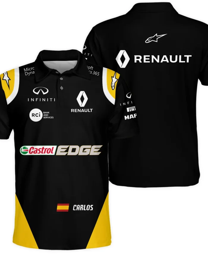 2017 Carlos Sainz Racing Suit Renault F1 Polo Shirt BLVACS190825A2PL