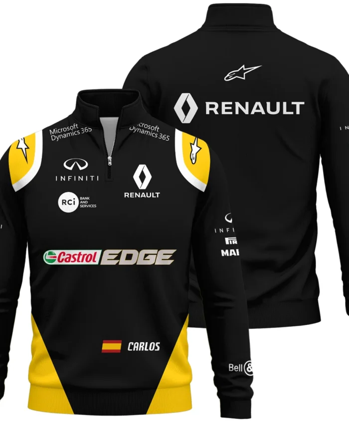 2017 Carlos Sainz Racing Suit Renault F1 Quarter-Zip Sweatshirt BLVACS190825A2QZS