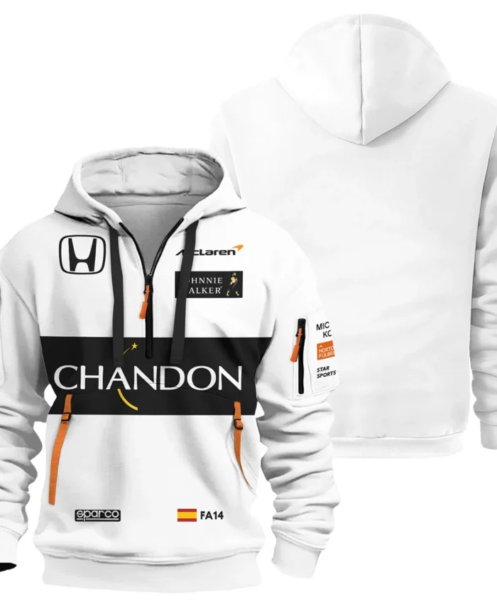 2017 Fernando Alonso Racing Suit McLaren F1 Hoodie Half Zip BLVAFA030925A1HDF