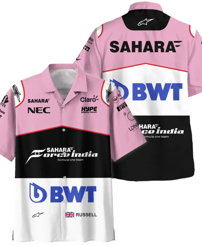 2017 George Russell Racing Suit Force India F1 Hawaiian Shirt BLVAGR080925A7HW