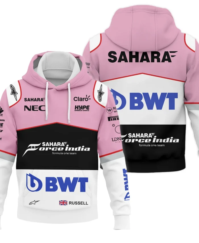 2017 George Russell Racing Suit Force India F1 Hoodie BLVAGR080925A7HD