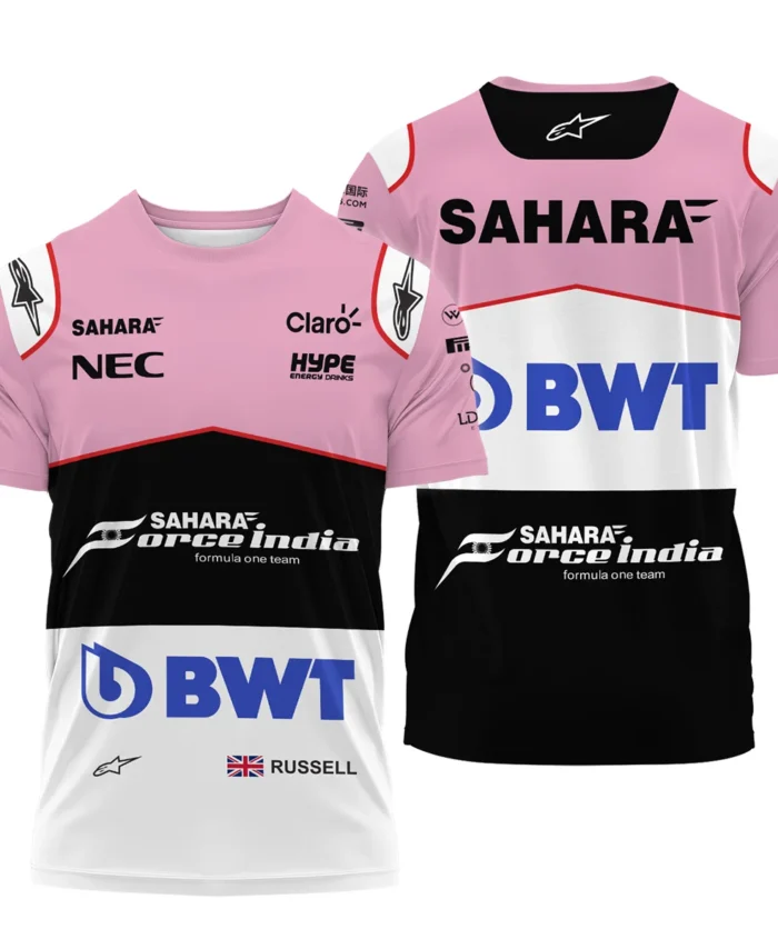 2017 George Russell Racing Suit Force India F1 T-Shirt BLVAGR080925A7TS