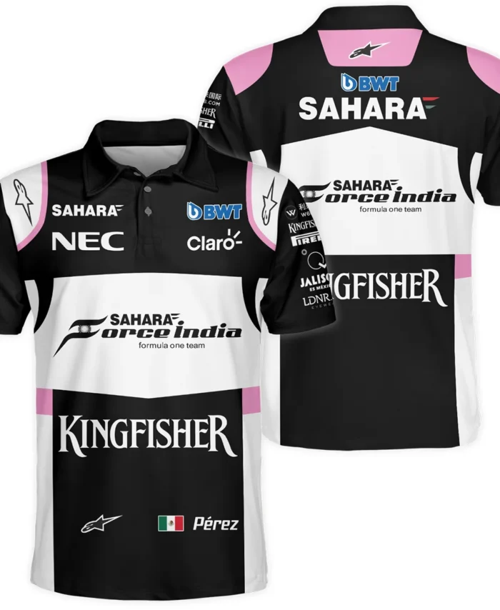 2017 Sergio Perez Racing Suit Force India F1 Polo Shirt BLVASP170925A5PL