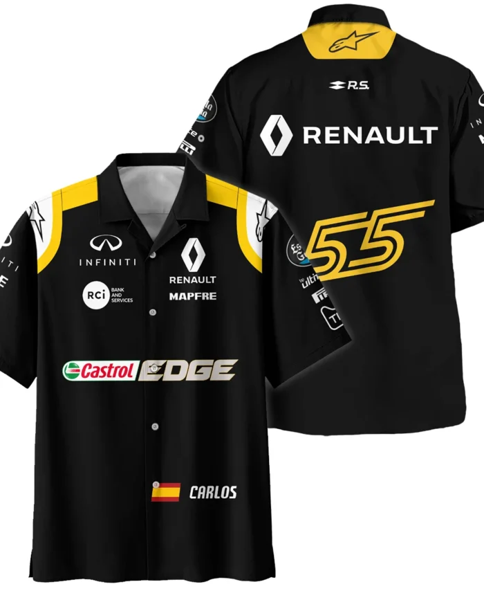 2018 Carlos Sainz Racing Suit Renault F1 Hawaiian Shirt BLVACS190825A1HW
