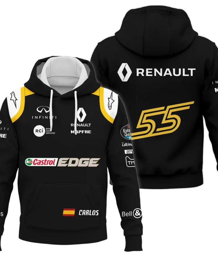 2018 Carlos Sainz Racing Suit Renault F1 Hoodie BLVACS190825A1HD