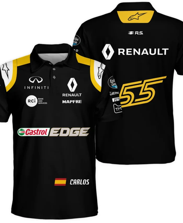 2018 Carlos Sainz Racing Suit Renault F1 Polo Shirt BLVACS190825A1PL