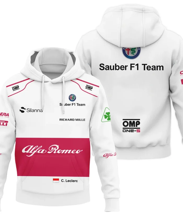 2018 Charles Leclerc Racing Suit Alfa Romeo Sauber F1 Hoodie BLVACL260825A6HD