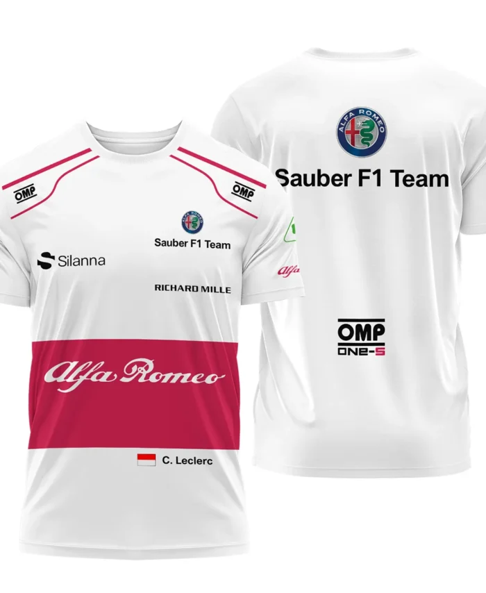 2018 Charles Leclerc Racing Suit Alfa Romeo Sauber F1 T-Shirt BLVACL260825A6TS