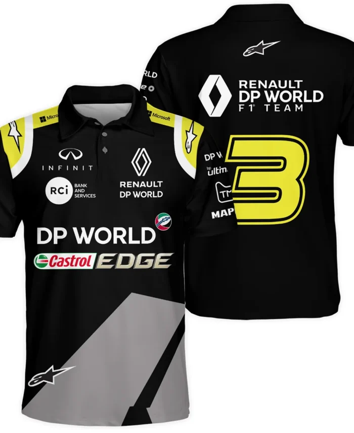 2018 Daniel Ricciardo Renault DP World Race Suit Polo Shirt BLVA180725A01PL