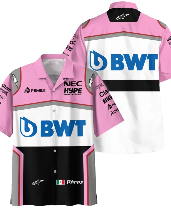 2018 Sergio Perez Racing Suit Racing Point F1 Hawaiian Shirt BLVASP170925A4HW