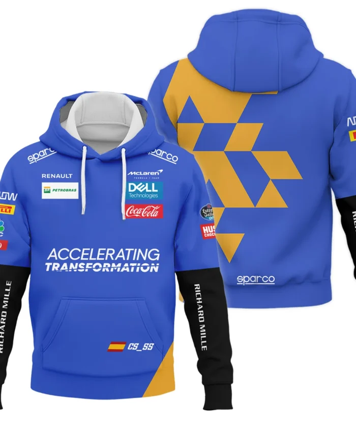2019 Carlos Sainz Racing Suit McLaren F1 Hoodie BLVACS190825A15HD