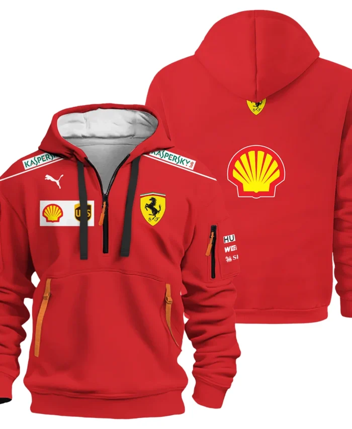 2019 Charles Leclerc Racing Suit Ferrari F1 Hoodie Half Zip BLVACL260825A5HDF