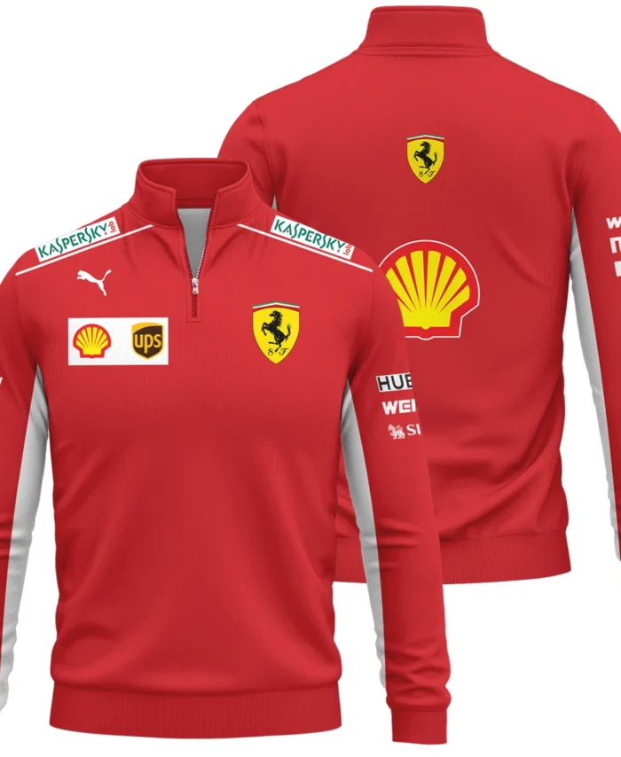 2019 Charles Leclerc Racing Suit Ferrari F1 Quarter-Zip Sweatshirt BLVACL260825A5QZS