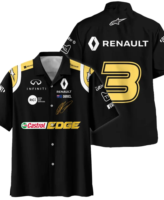 2019 Daniel Ricciardo Renault F1 Team Race Suit Hawaiian Shirt BLVA180725A02HW