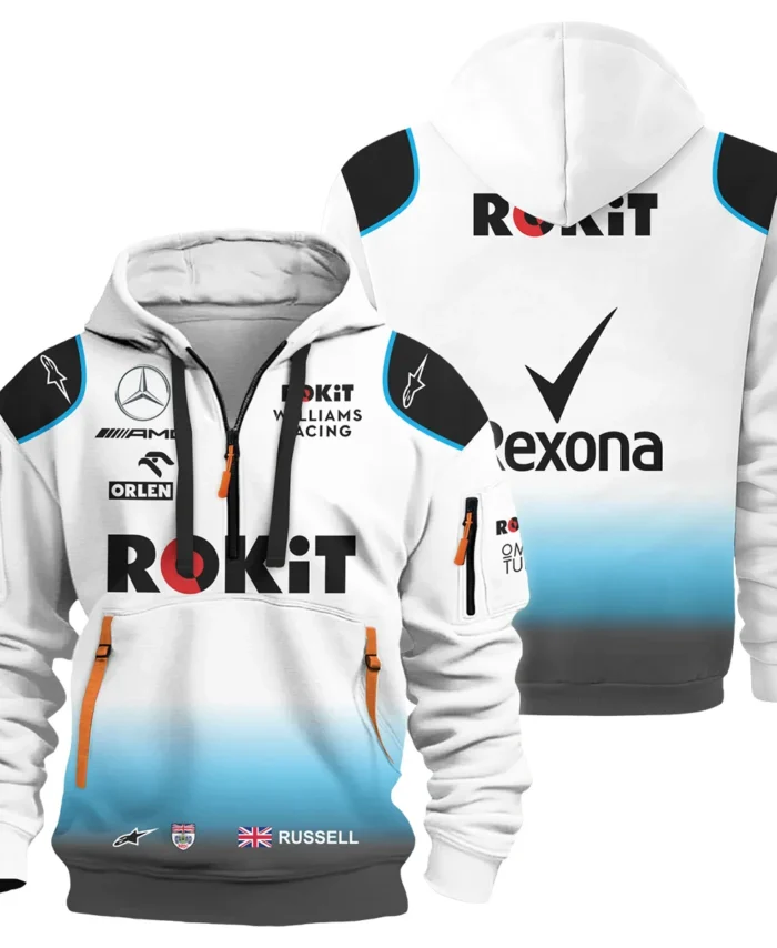 2019 George Russell Racing Suit Williams F1 Hoodie Half Zip BLVAGR080925A5HDF