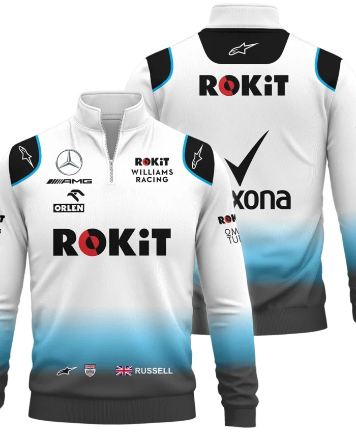2019 George Russell Racing Suit Williams F1 Quarter-Zip Sweatshirt BLVAGR080925A5QZS