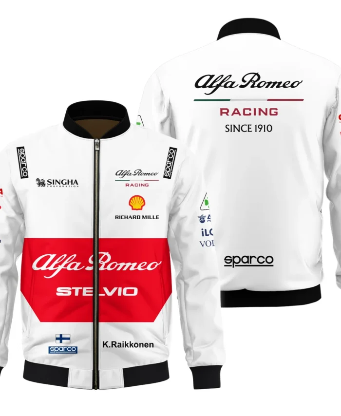 2019 Kimi Raikkonen Racing Suit Alfa Romeo F1 Bomber BLVAKR191125A6BB