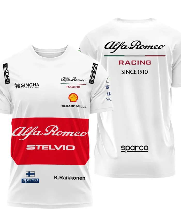 2019 Kimi Raikkonen Racing Suit Alfa Romeo F1 T-Shirt BLVAKR191125A6TS