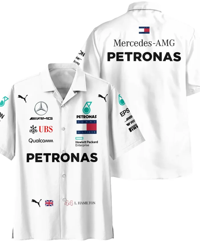 2019 Lewis Hamilton Racing Suit Mercedes F1 Hawaiian Shirt BLVALH260825A5HW