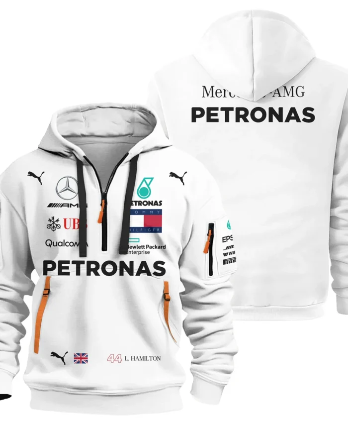 2019 Lewis Hamilton Racing Suit Mercedes F1 Hoodie Half Zip BLVALH260825A5HDF