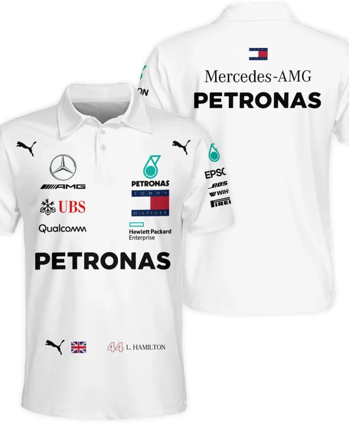 2019 Lewis Hamilton Racing Suit Mercedes F1 Polo Shirt BLVALH260825A5PL