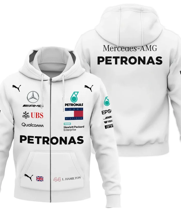 2019 Lewis Hamilton Racing Suit Mercedes F1 Zipper Hoodie BLVALH260825A5ZHD