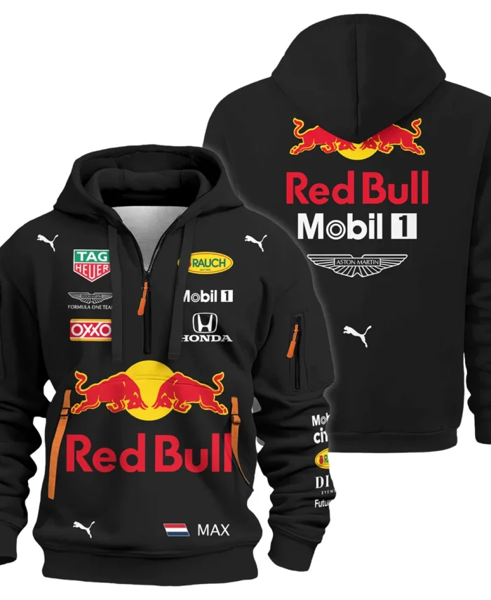 2019 Max Verstappen Racing Suit Red Bull Racing F1 Hoodie Half Zip BLVAMV281125A4HDF