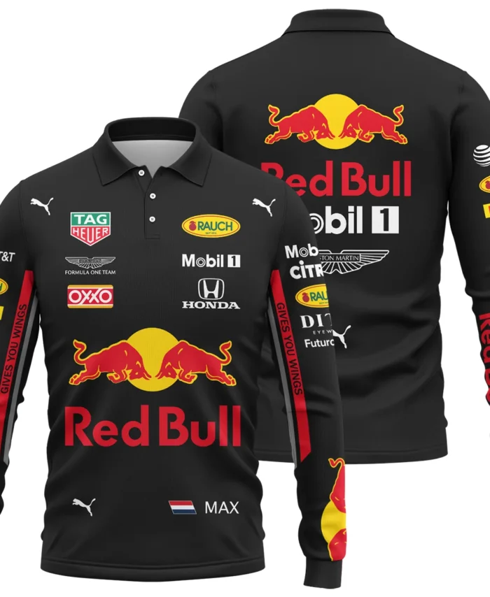 2019 Max Verstappen Racing Suit Red Bull Racing F1 Long Polo Shirt BLVAMV281125A4LPL