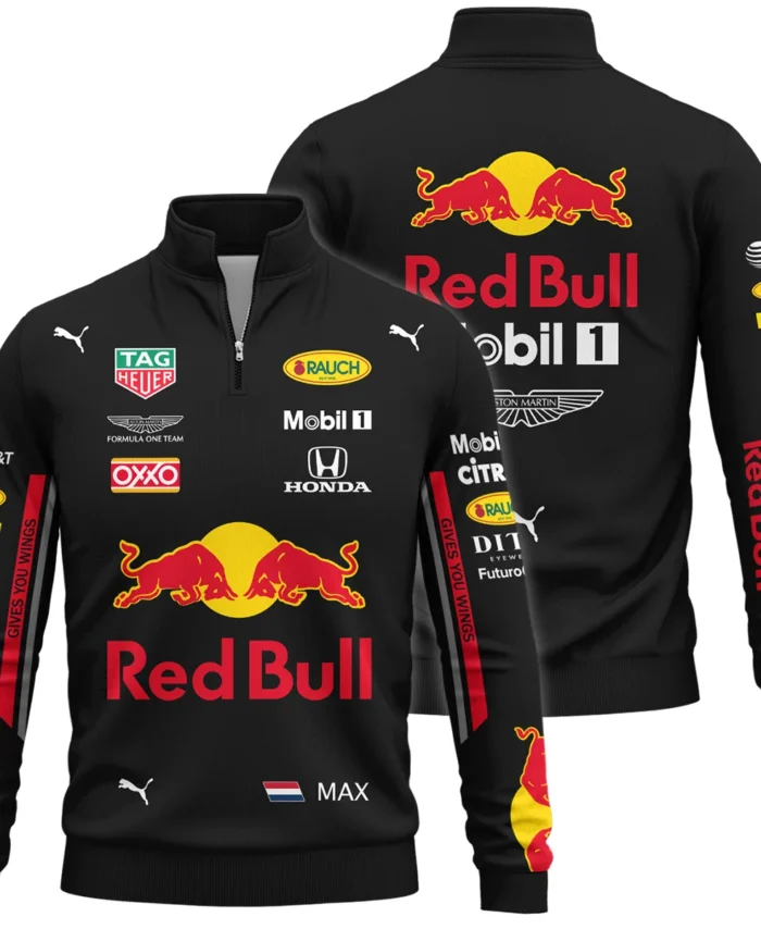 2019 Max Verstappen Racing Suit Red Bull Racing F1 Quarter-Zip Sweatshirt BLVAMV281125A4QZS
