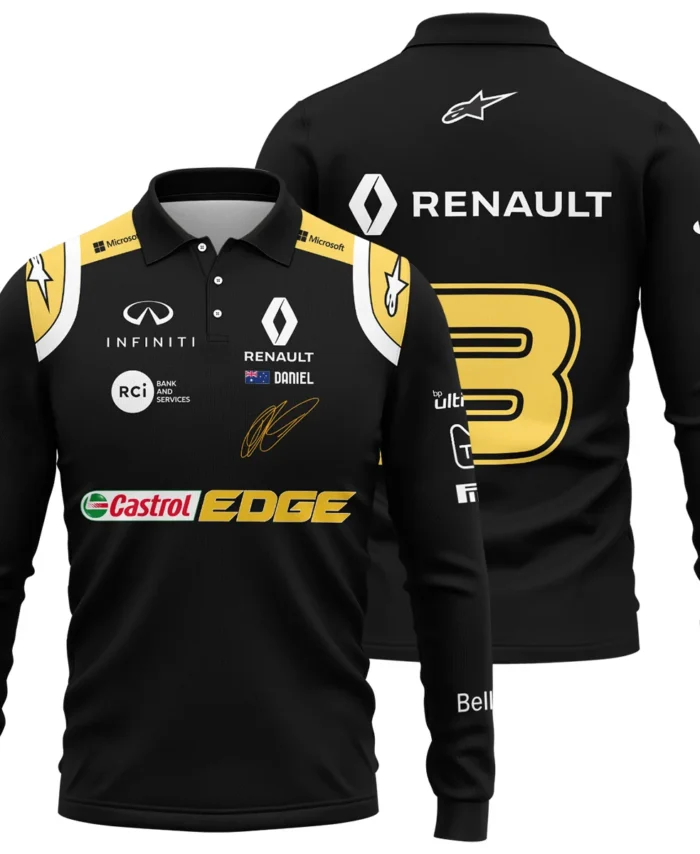 2019 Race Suit Uniform Long Polo Shirt For Fans BLVA180725A02LPL-1 CleanFit