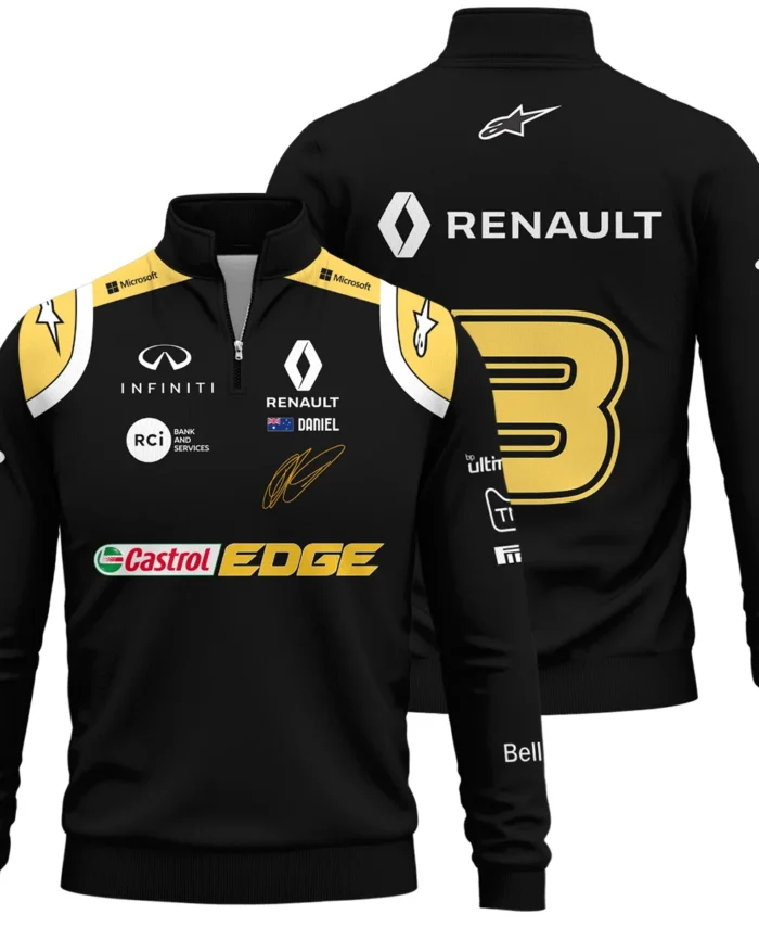 2019 Race Suit Uniform Quarter-Zip Sweatshirt For Fans BLVA180725A02QZS-1 CleanFit