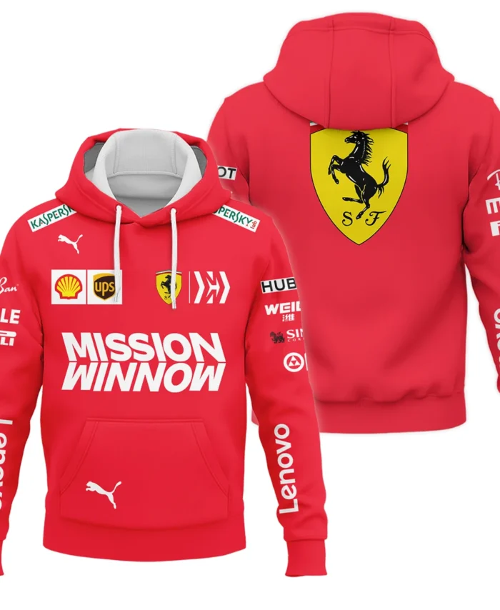 2019 Sebastian Vettel Racing Suit Ferrari F1 Hoodie BLVASV110925A10HD