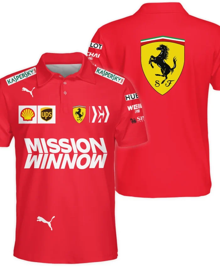 2019 Sebastian Vettel Racing Suit Ferrari F1 Polo Shirt BLVASV110925A10PL