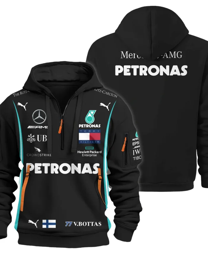 2019 Valtteri Bottas Racing Suit Mercedes F1 Hoodie Half Zip BLVAVB130925A1HDF