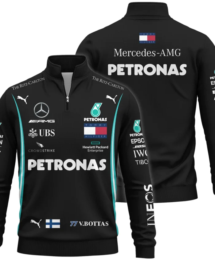 2019 Valtteri Bottas Racing Suit Mercedes F1 Quarter-Zip Sweatshirt BLVAVB130925A1QZS
