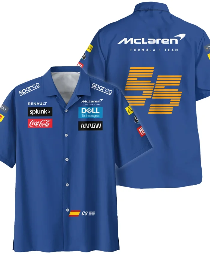 2020 Carlos Sainz Racing Suit McLaren F1 Hawaiian Shirt BLVACS190825A16HW