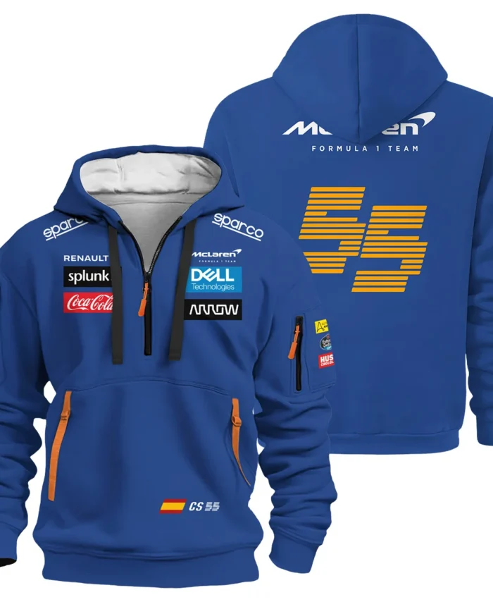 2020 Carlos Sainz Racing Suit McLaren F1 Hoodie Half Zip BLVACS190825A16HDF