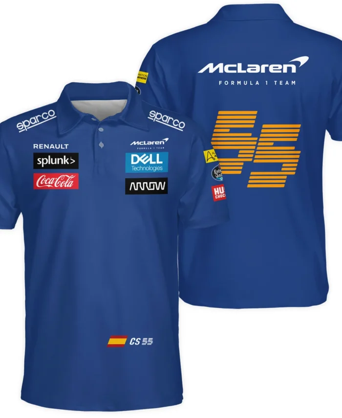 2020 Carlos Sainz Racing Suit McLaren F1 Polo Shirt BLVACS190825A16PL